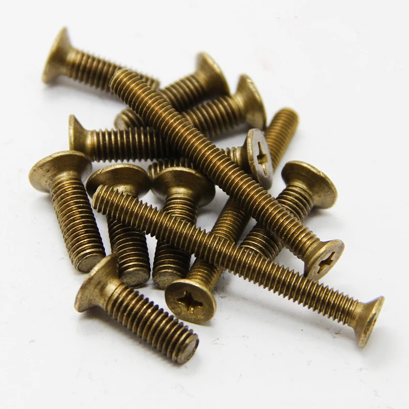 

20pcs M3 brass mechanical screw cross furniture woodworking screws material bolt bolts 12mm-25mm length