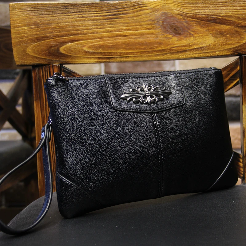 New Fashion Designer Men Day Clutches Bags PU Leather Men's Handbags