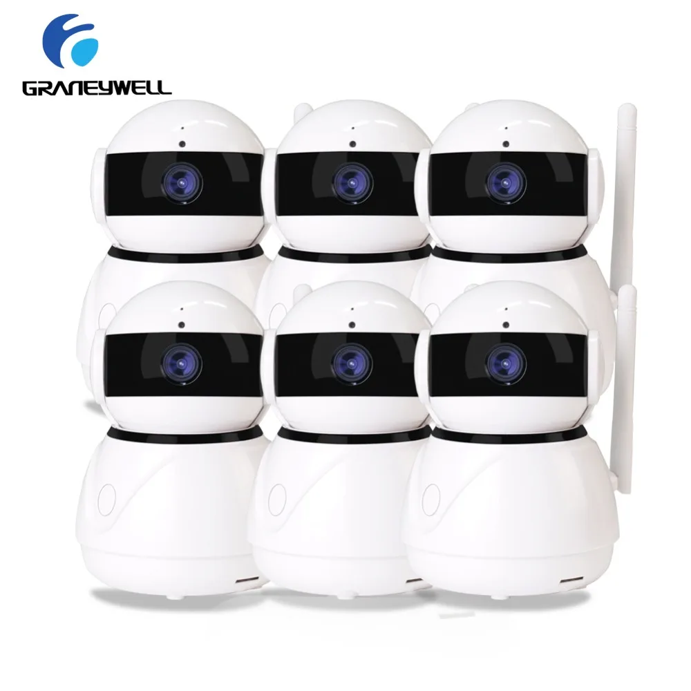 6 шт. IP камера Graneywell 1080 P умная Wifi ИК ночное видение домашняя безопасности детский