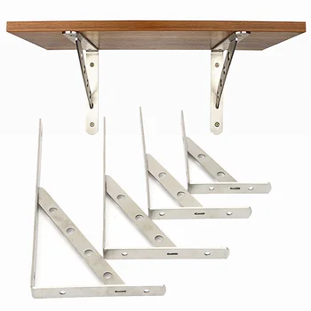 

6-12 Inch Stainless Steel Wall Shelf Brackets L Shaped Right Angle Braces Support Table Shelf Bracket Home Bathroom Wall Mount