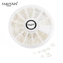 Натуральный цвет, жемчужные стразы с плоской задней поверхностью, блестящие бусины, колесо для рукоделия, телефона, маникюра, дизайна ногтей, 3D Типсы, инструменты для украшения ювелирных изделий