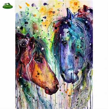 

Diamond Drawing Painting By Number Horse Animal Landscape Cross Stitch Diamond Embroidery Home Decor Needlework Art Crafts