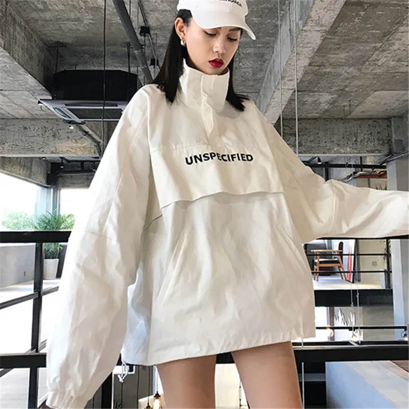 Kpop Streetwear Fashion Korean Oversized Patchwork Embroidery Letter