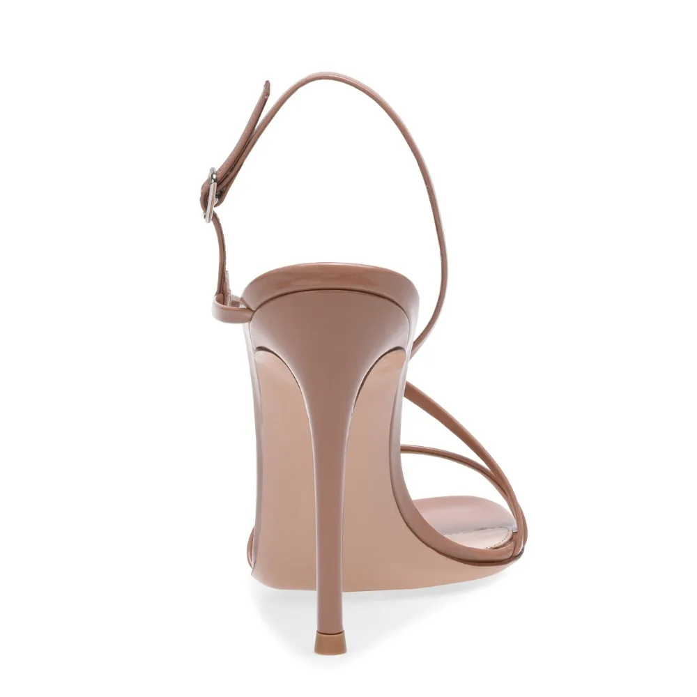 Женские Элегантные летние босоножки на высоком каблуке с ремешком на щиколотке и пряжкой; женские вечерние модельные туфли ручной работы; американские размеры 4-15,5