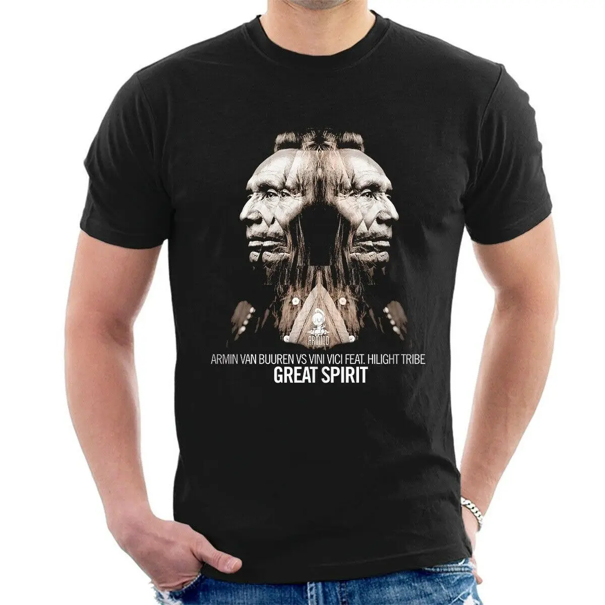

ARMIN VAN BUUREN VS VINI VICI T-SHIRT Great Spirit psy progressive trance Summer Short Sleeves Cotton T-Shirt Fashion