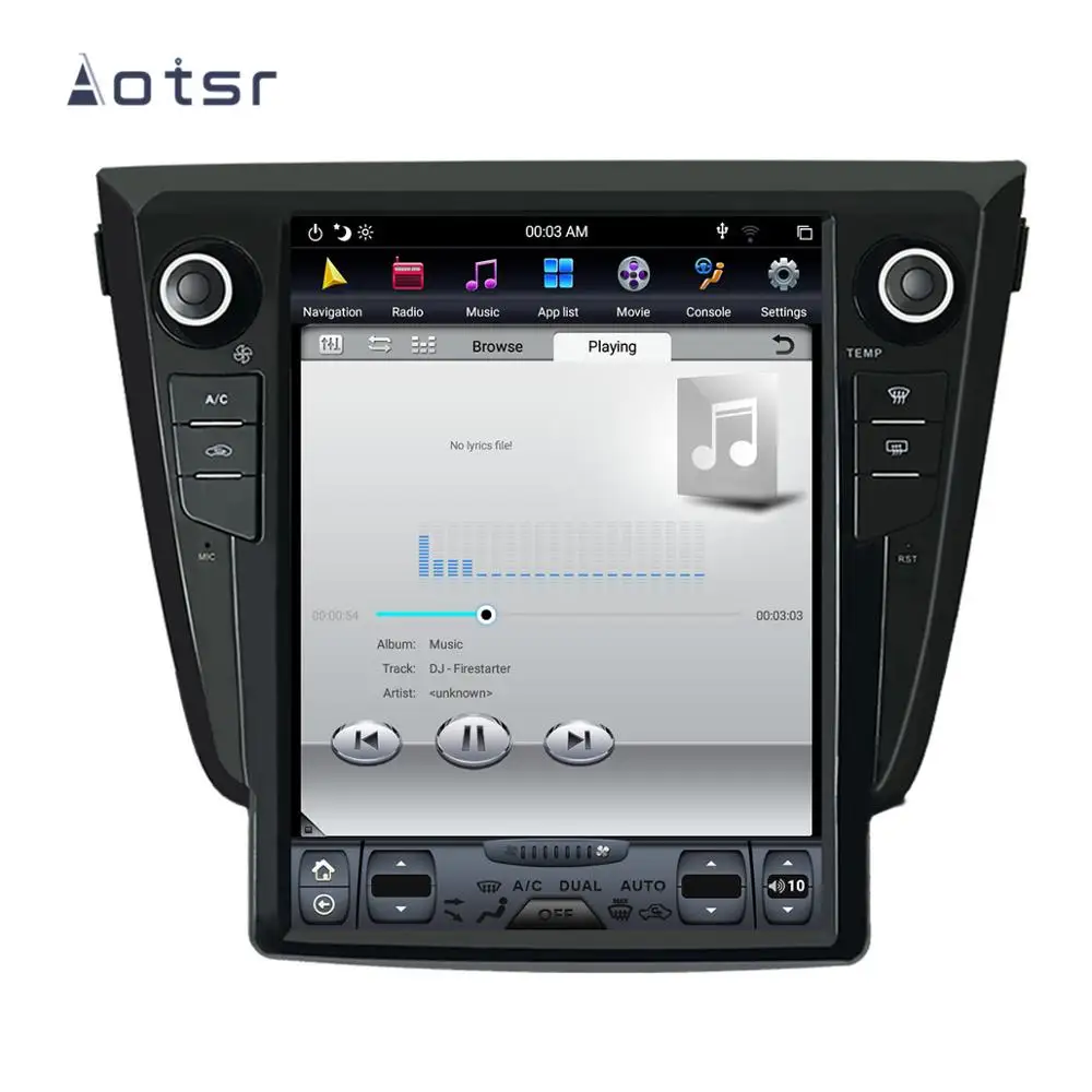 Excellent Android 8.1 Tesla style DVD multimedia player GPS navigation for Nissan X-TRAIL/Qashqai/Rouge 2013+ Auto stereo player Head unit 5