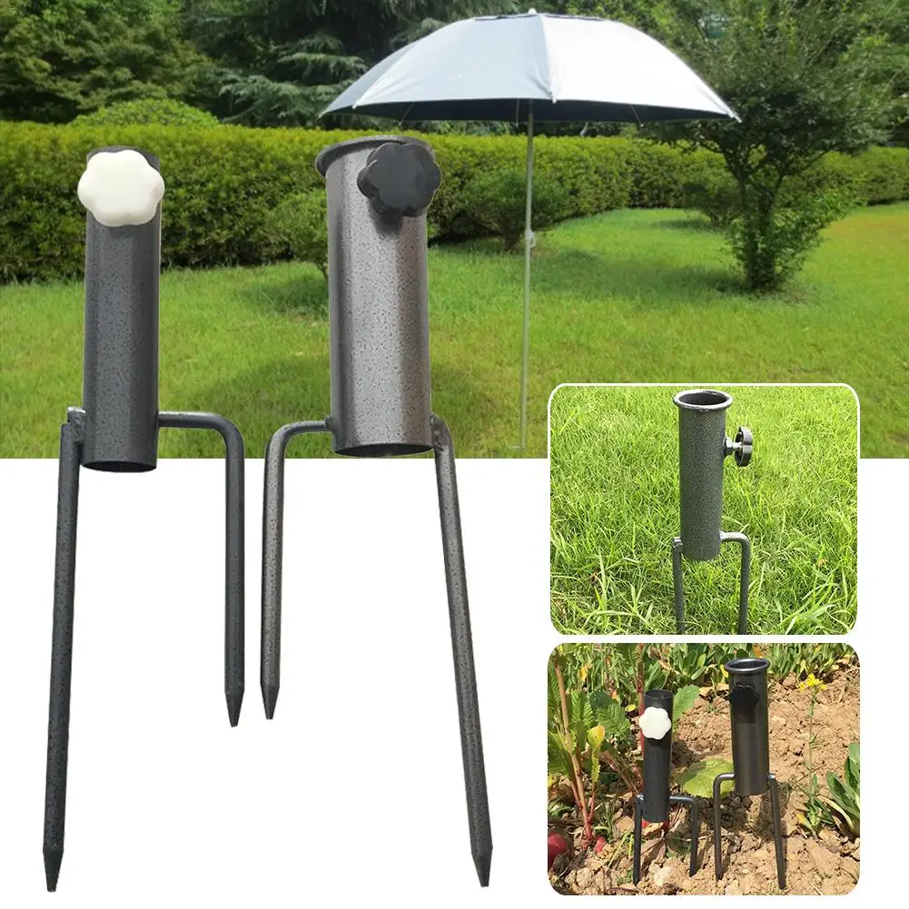 

New Umbrella Holder Steel Umbrella Stand Ground Nail Steel Umbrella Stand For Fishing Camping Hiking High Quality