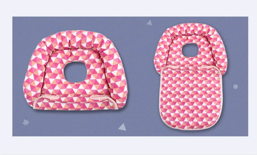 Baby Stroller Infant Toddler Car Safety Seat Soft Sleeping Pillow Neck Protection Headrest Head Shape Support Pillow Mat - Цвет: Floral triangle