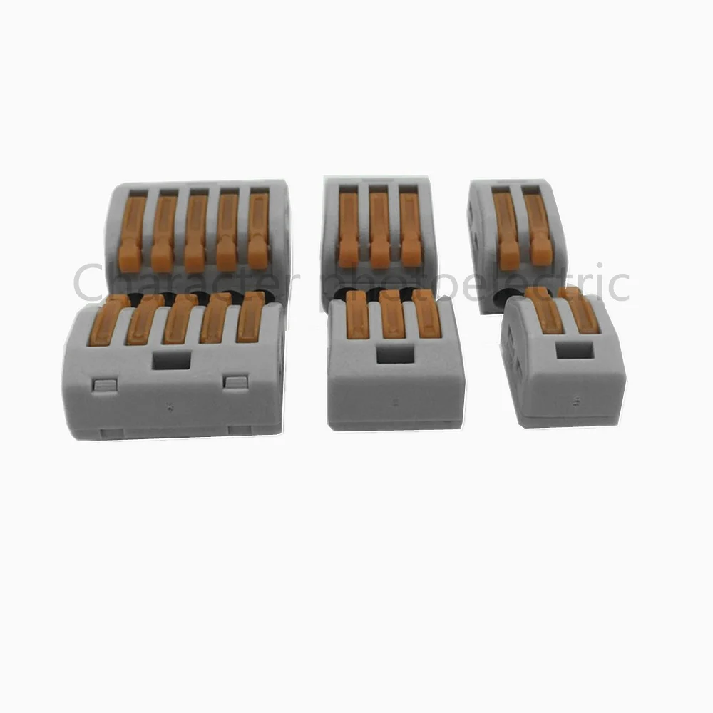 20 PCS Spring Lever Push Fit Reuseable Cable Cage Clamp 2/ 3 /5 wire