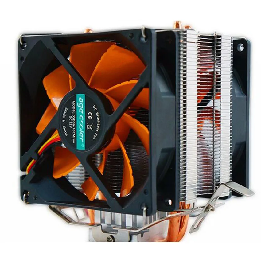Новый вентилятор 8 см 2 тепловые трубки выдувной корпус Intel LGA775/1155/1156 радиатор AMD