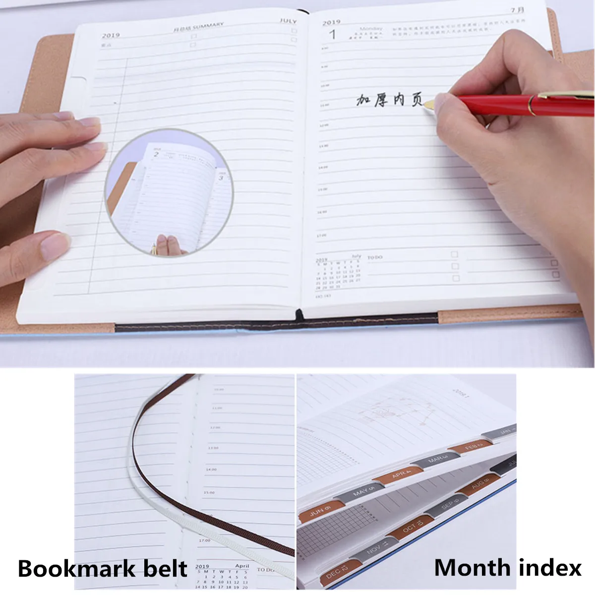 A5 Planner Diary Scheduler School Study Notebook Diary Weekly Planner Notebook School Office Supplies for Phone