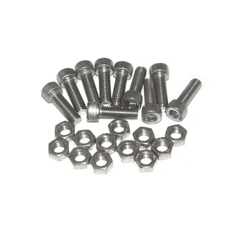 

M8 x 25mm 304 Stainless Steel Hex Key Bolt Socket Head Cap Screws with finish Hex Nuts 10pcs