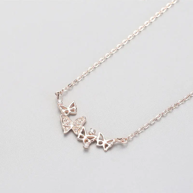 

Bohemia Real 925 Sterling Silver Zircon Butterfly Pendant Necklace For Charm Women Party Fine Jewelry Accessories Gift B07813