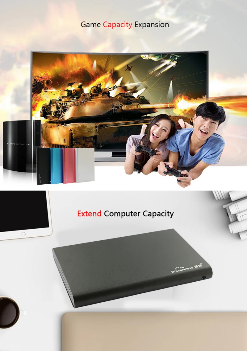 Blueendless Sata to USB 3.0 HDD Case 2.5'' aluminum HDD Enclosure  (11)