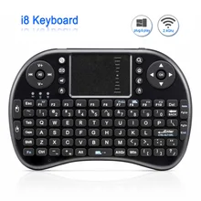 Original i8 Mini Rechargeable Wireless Keyboard 2 4G English Russian Version Air Mouse Touchpad Handheld For