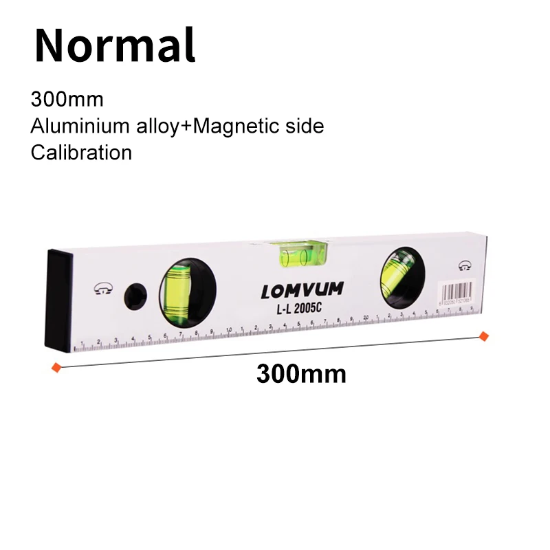 LOMVUM рычаг измерительная линейка высоко точный спиртовой уровень Магнитная линейка нержавеющие пузыри измерительные приборы высокой точности - Цвет: Normal 300mm