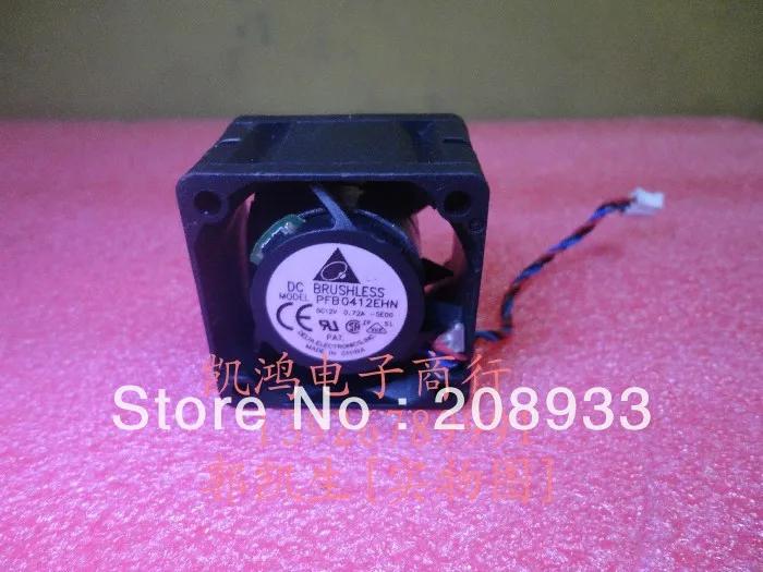 

For Delta PFB0412EHN 12V 0.72A 4CM4028 three-wire server fan ++cooling fan