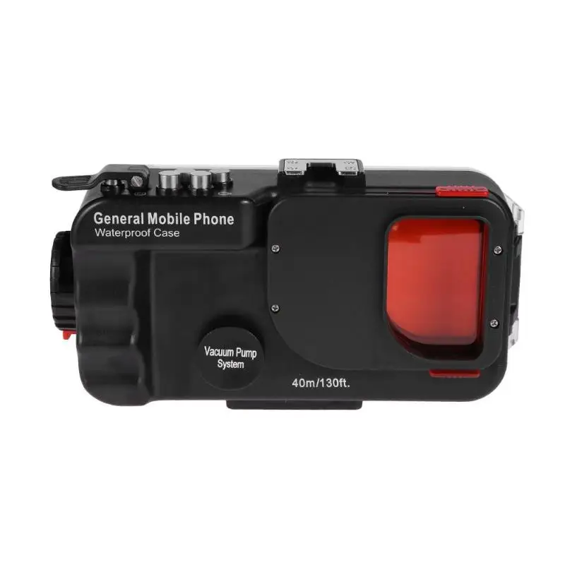 

40m/130ft Underwater Bluetooth Waterproof Case Cover for Android IOS(Black)