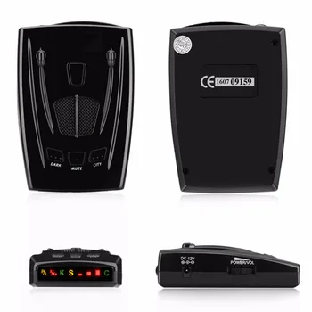 

12V Car Full Frequency Radar Detector Russia 16 Brand LED Display Laser Radar Detector 300-500m Support Russian English