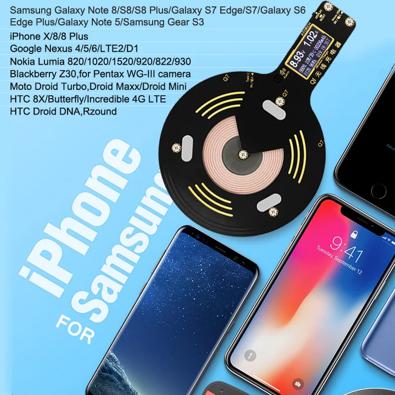 ATORCH зарядное устройство Qi Беспроводное для iPhone 8X 8 Plus Samsung Galaxy S8 S9 S7 usb быстрое с ЖК