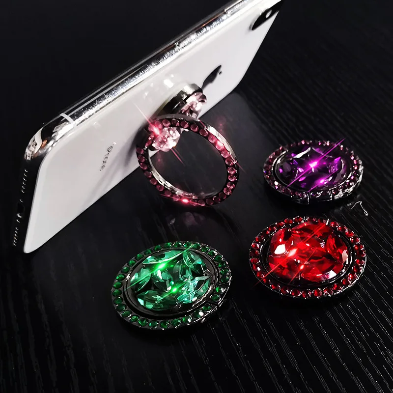 Finger Ring Phone Holder Bling Diamond SmartPhone Stander For iPhone Samsung Huawei Xiaomi Universal Cell Phone Expanding Stents