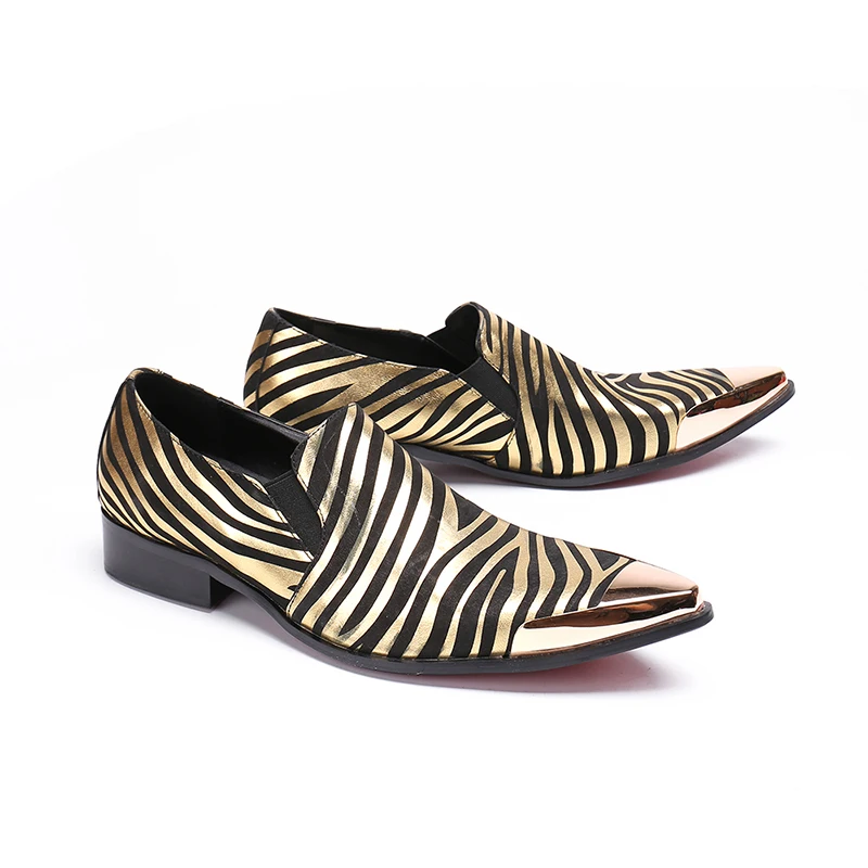 loafers Business casual male personality pointed toe iron leather fashion male casual shoes foot shoes wrapping lazyboneses male adolescents personality