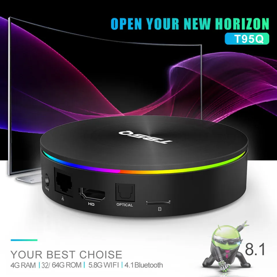 Thousands Daily Auto-Updated Movies & TV Shows Freely Lifetime S905X2 A53 Quad core 4K Android 8.1 TV Box 4GB RAM 32GB/64GB