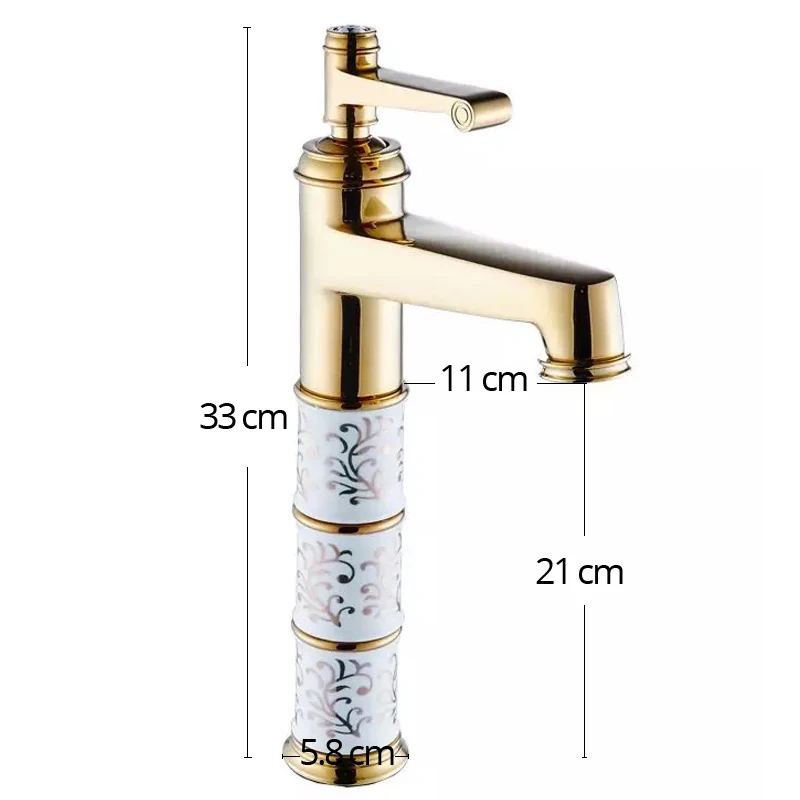 BAKALA/Дека для ванной комнаты из латуни и керамический кран Ванная комната бассейна кран смесителя золото раковина кран для ванной кран для раковины, кран для раковины, кран B1040M
