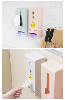 

Plastic collection box wall hanging garbage bag box kitchen sundries packing box plastic bag storage box