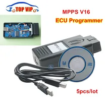 MPPS V16 ECU Chip Tuning Tool for EDC15 EDC16 EDC17 MPPS V 16.1.02 ECU Flasher OBD2 ECU Diagnostic-tool with Multi-language