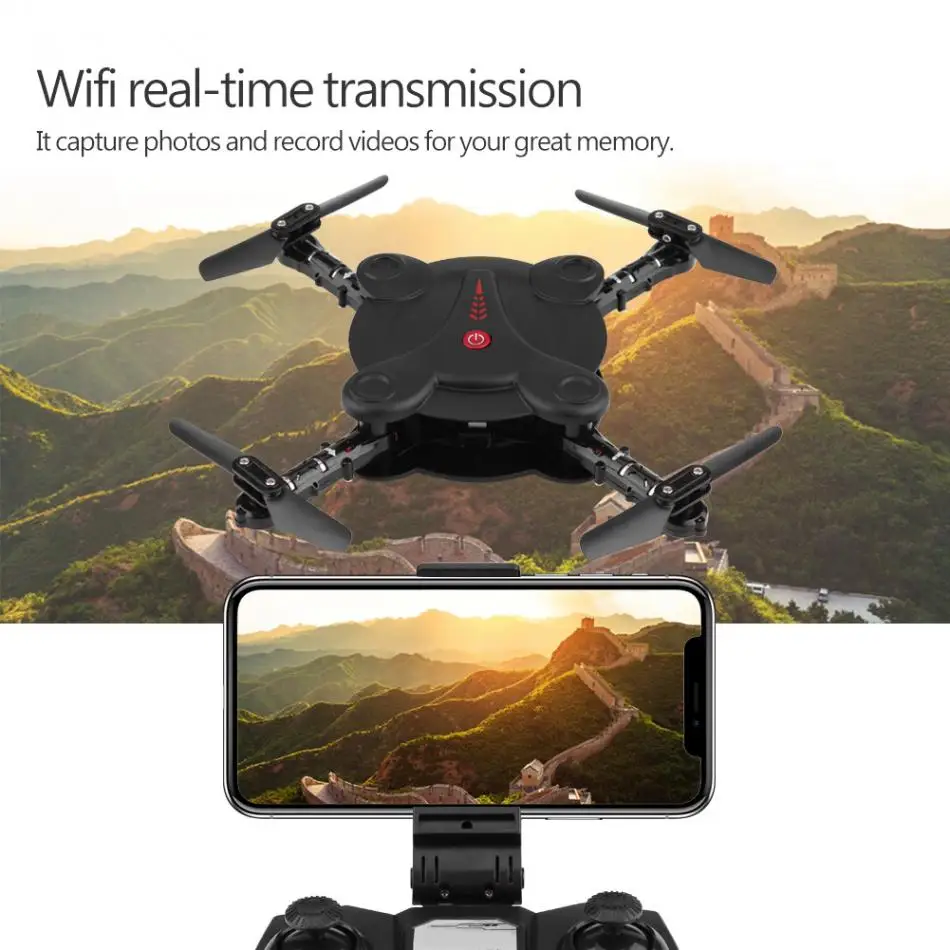 FQ777 FQ17W мини селфи складной Радиоуправляемый Дрон 3D 6-Wifi FPV 0.3MP камера g-сенсор высота Удержание светодиодный свет Квадрокоптер игрушка