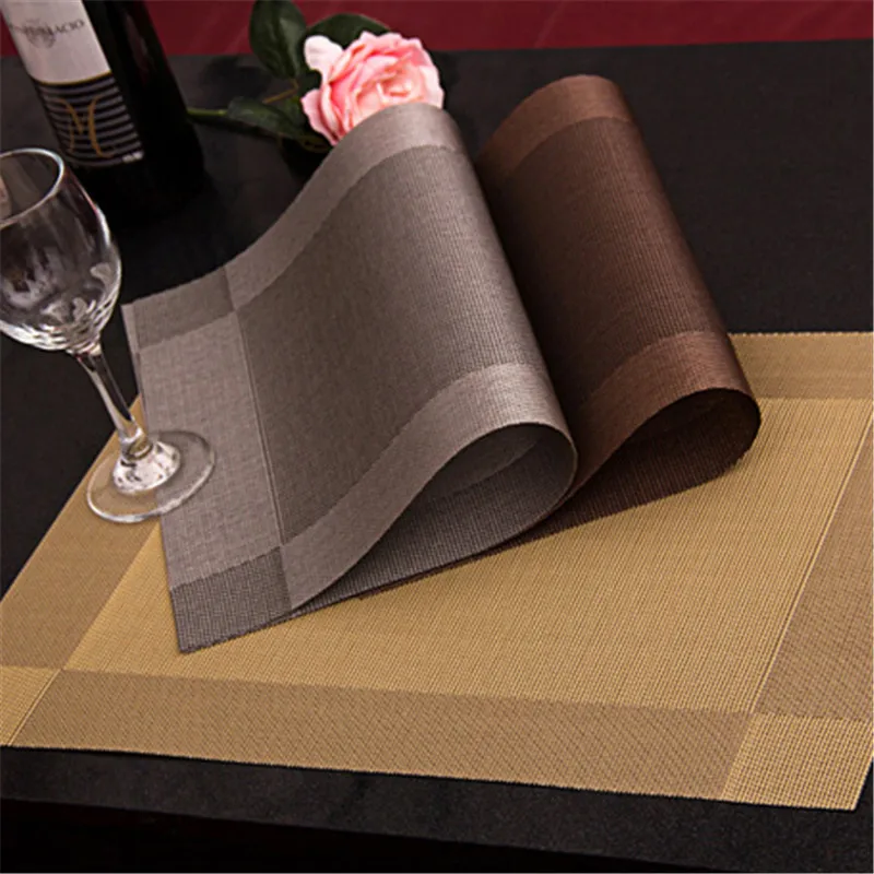 4 Pcs/lot Placemat fashion pvc dining table mat disc pads bowl pad