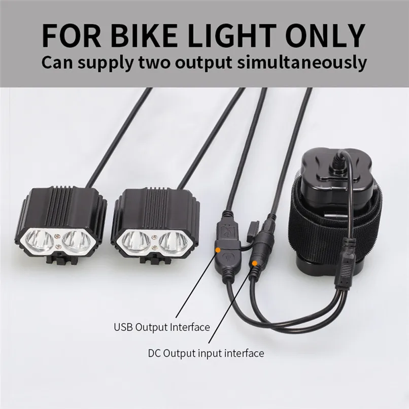 Best 8.4V 18650 Battery Pack Bicycle Lights Waterproof Battery Pack Case House Cover For Bicycle Bike Lamp Bike accessories #2g30 4