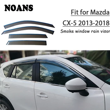 

NOANS 4pcs For Mazda CX-5 2018 2017 2016 2015 2014 2013 Accessories Auto Car Windows Sun Rain Visor Door Shield Trim
