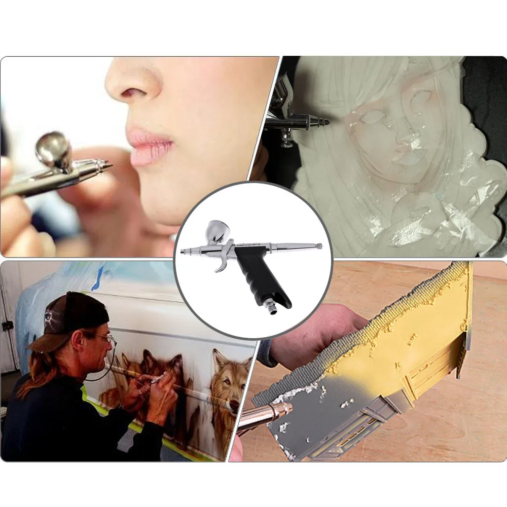 Портативный мини-распылитель набор двойного действия Аэрограф набор Краскораспылитель Пескоструйный Аппарат для художественного тату маникюра модель автомобиля инструмент для ногтей