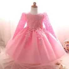 Retail 2018 New Arrival Three Quarter Baby Girl Dress Ball Gown Princess Dress Lolita Style Dress Party Dress L8812XZ
