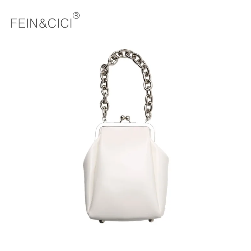 Retro female vintage acrylic chains bag party Clutch women frame shoulder handbag new luxury brand white black color