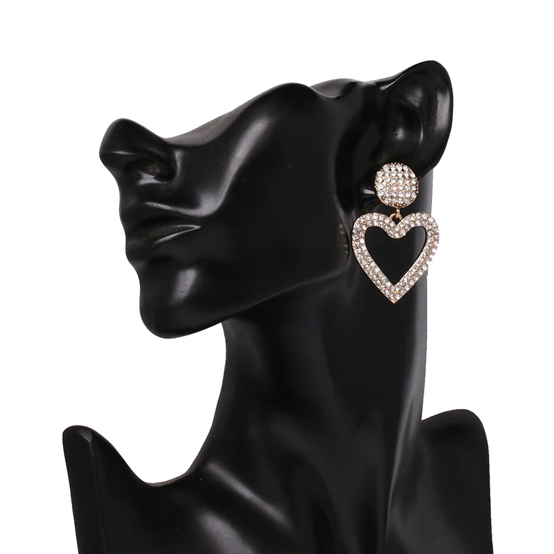 JUJIA модные черные висячие серьги с кристаллами для женщин элегантные свадебные длинные висячие серьги дизайн богемные ювелирные изделия