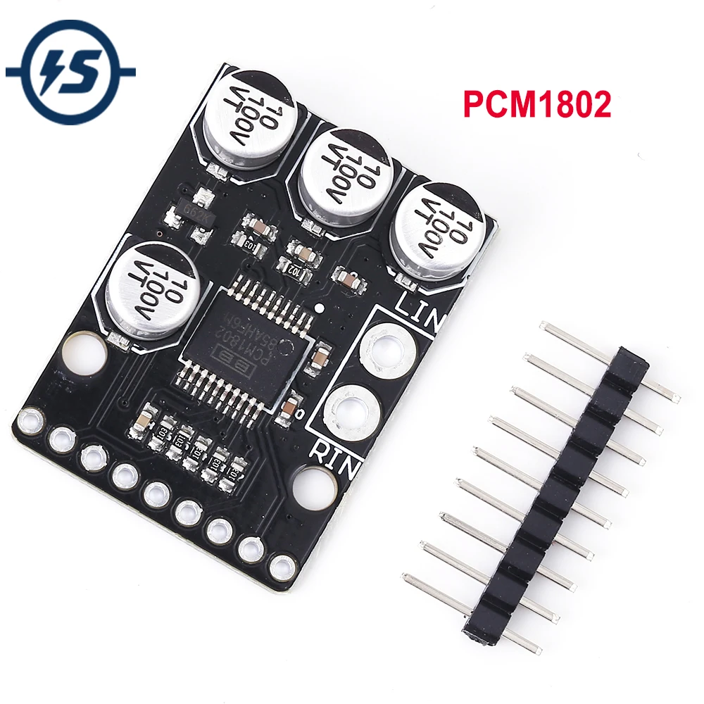 

PCM1802 24-Bit Delta-Sigma 96-kHz Stereo A/D Converter ADC Decoder Digital PCM AV Amplifier Player Receiver Board Module 3.3V/5V