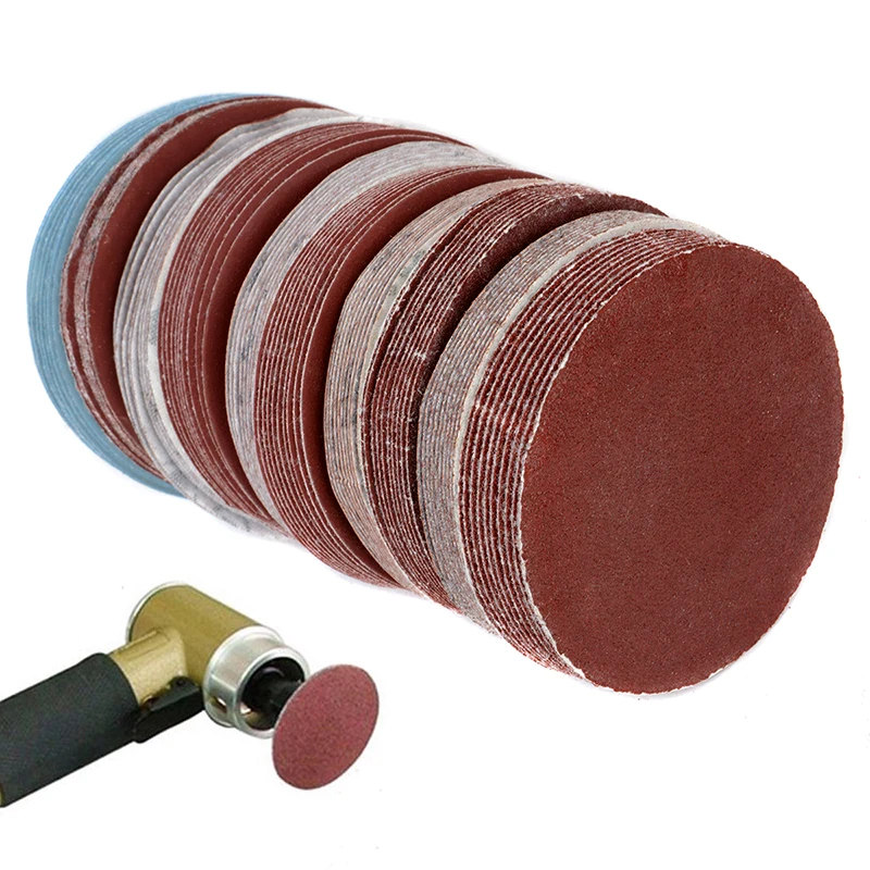 100Pcs 3inch 75mm Sanding Disc Round Abrasive Dry Sandpaper with 1Pcs Back-up Pad For Sanding Disc Polish Cleaner Tools