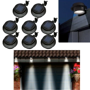 

Led Solar Power Gutter Door Wall Roof Lights Outdoors Garden Light Decoration Fence Stair Pathway Yard Security Solar Lamp