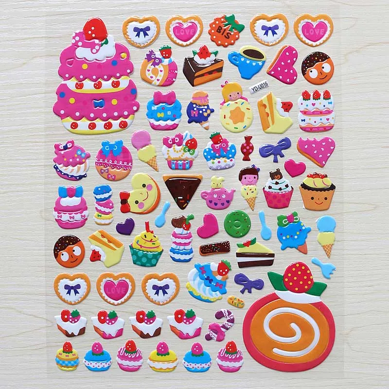 Large number Sheets Real Vegetables Greens Greengrocery Tomatoes Scrapbooking Bubble Stickers Emoji Reward Kids Toys Factory Dir