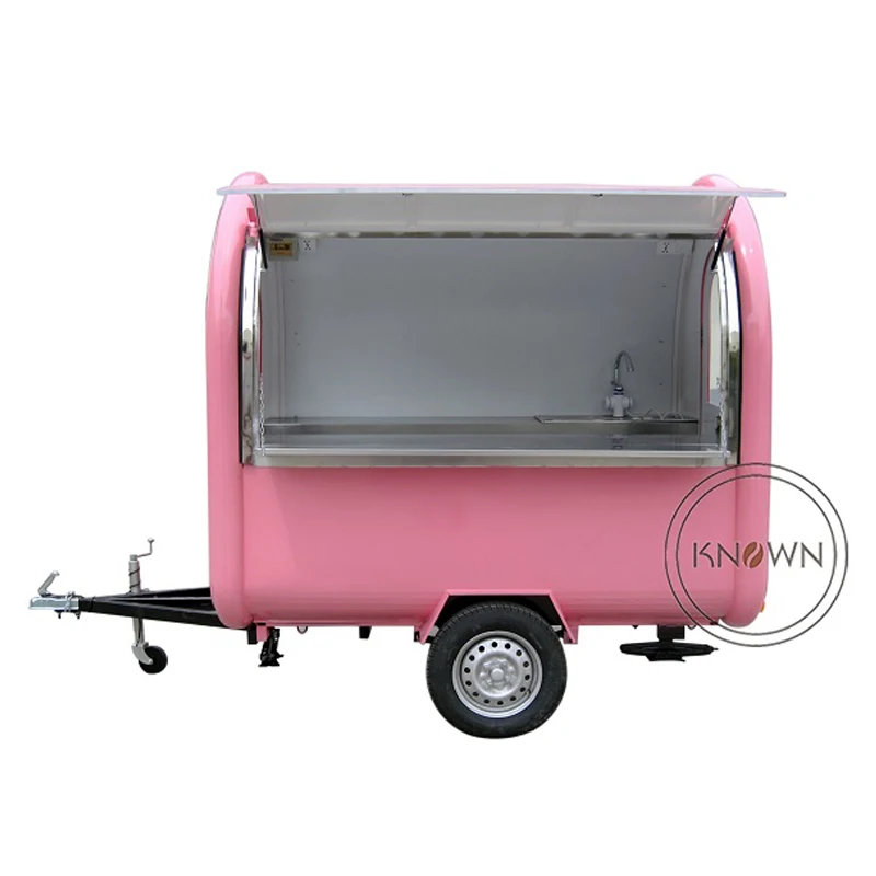 

KN-220B mobile food carts/trailer/ ice cream truck/snack food carts for different colors with free shipping by sea