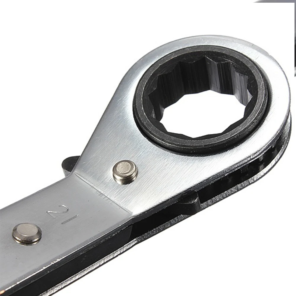 Двухсторонний Трещоточный ключ с двойной головкой, Реверсивный Трещоточный ключ с ручкой, метрический ручной инструмент от 6 мм до 21 мм, Трещоточный ключ с кольцом