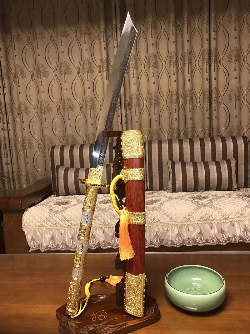 Популярный меч для Kangxi самурайский меч 1060 из углеродистой стали ручной фольгированный пластинчатое лезвие очень острое