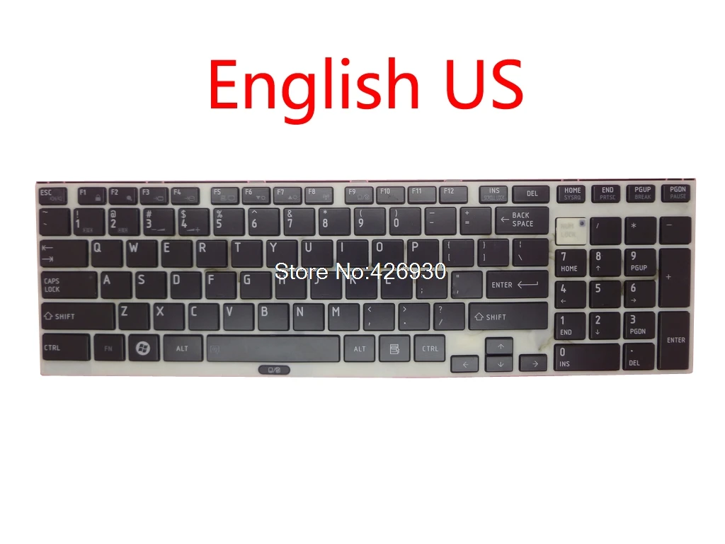 

Laptop keyboard For Toshiba For Tecra R850 R950 R960 English US black with white frame new