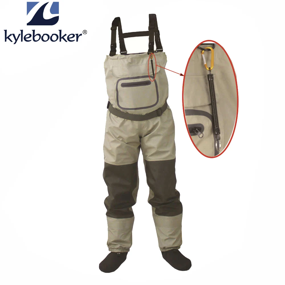 Botas de pesca con mosca al aire libre, impermeables y transpirables para el pecho con una hebilla kits de cuerda accidentalmente - 1