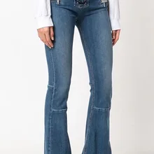 Брюки высокого качества ковбойская весна новые винтажные женские джинсы женская мода была тонкая высокая талия завязывается веревка женские джинсы брюки