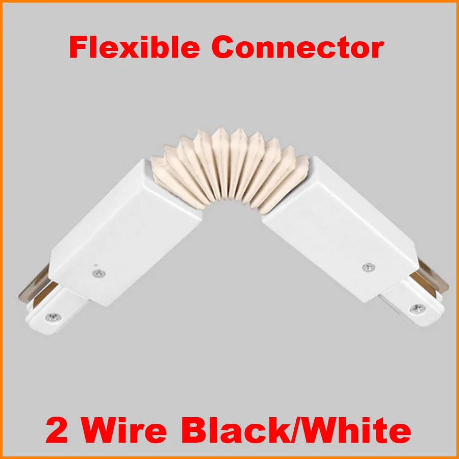2 Wire Led Track Light Rail Connector Lamp Ing Flexible L 2 Wire Led Track Light Rail Connector Lamp Ing Flexible L Aluminum Accessories Black White In Lighting From