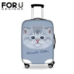 FORUDESIGNS защитный чемодан эластичный пылезащитный чехол тележка животные печатных чемодан для 18 ~ 30 дюймов 3D кошка Туристические товары